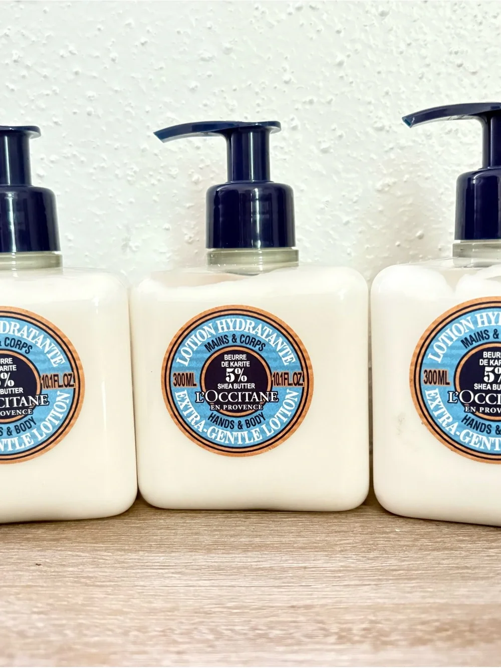 L'OCCITANE Shea Butter Lotion Trio - White with Blue Labels